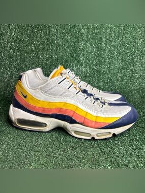 2007 Nike Air Max 95 Houston Astros OG Tart Mens Size 10 White Navy Blue Gold